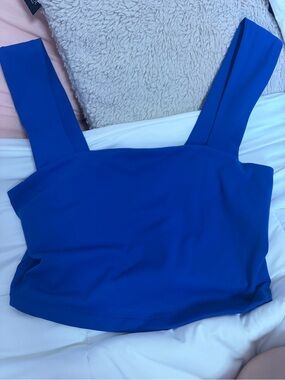 Dynamite Women's Square Neck Crop Tank Top - Blue